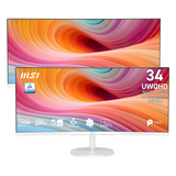 Pack de 2 monitores ultrawide para profesionales de MSI PRO MP341CQW E12 de 34 pulgadas