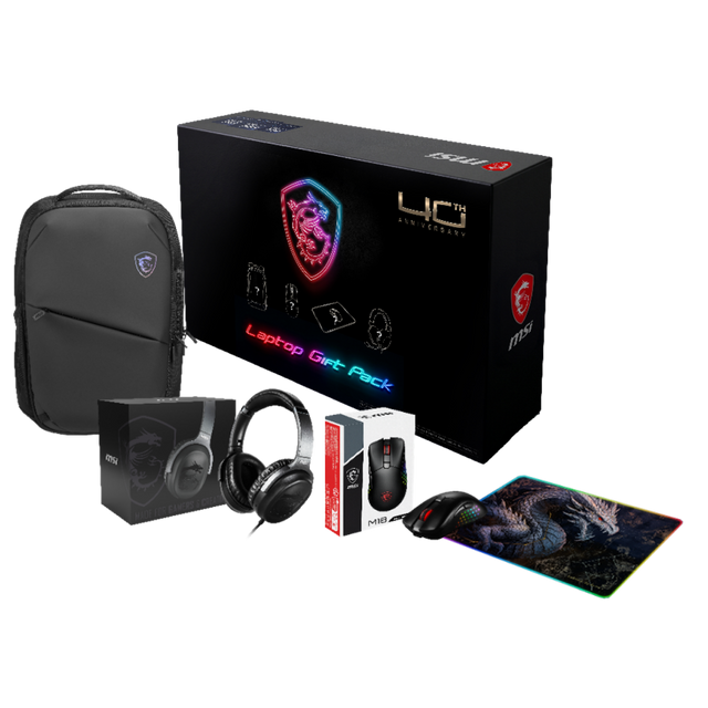 Pack gaming max de MSI del  40 Aniversario