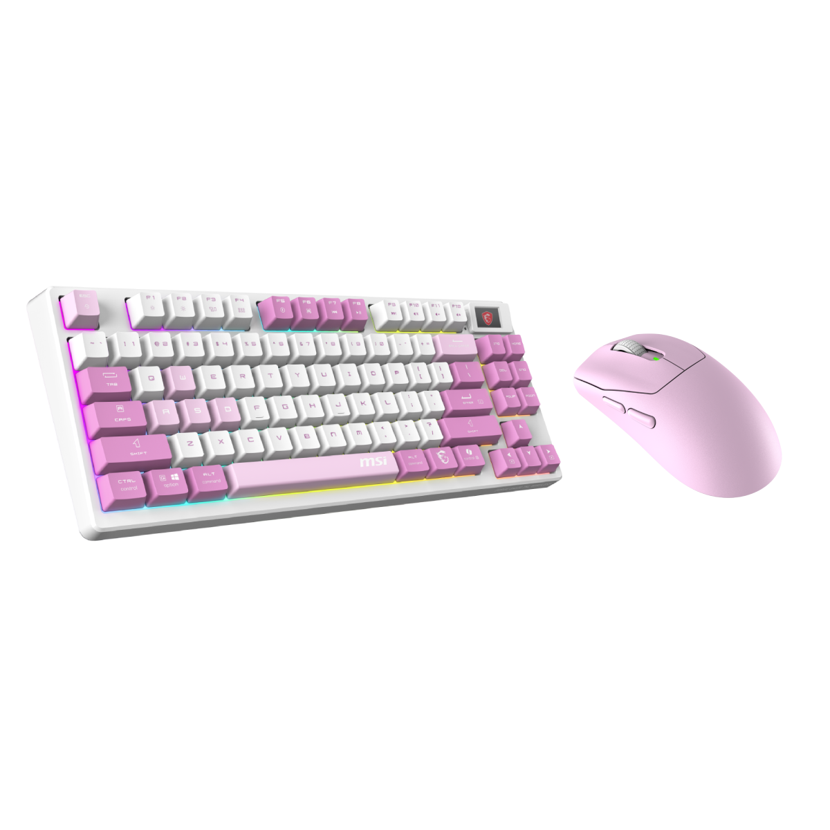 Pack de perifericos teclado y ratón gaming de MSI VIOLET