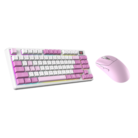 Pack de perifericos teclado y ratón gaming de MSI VIOLET