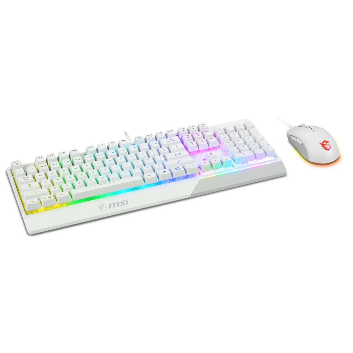 pack teclado en espanol y raton msi vigoor gk30 blanco