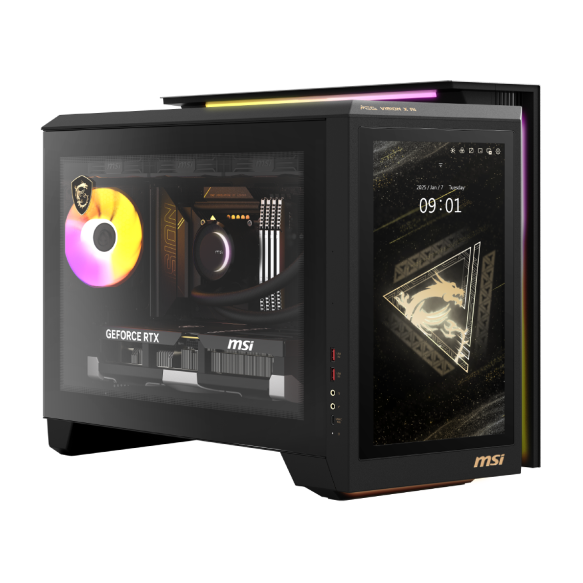 PC de Sobremesa gaming de MSI MEG Vision X AI 2NVR7-418EU con RTX 5070 Ti