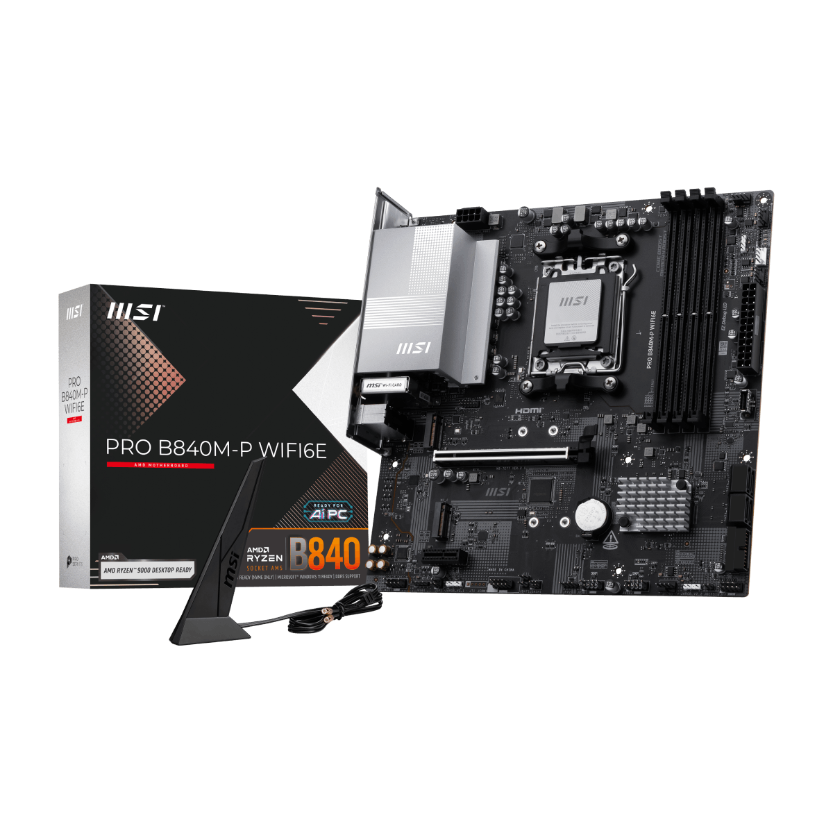 Placa base AMD de MSI PRO B840M-P WIFI6E
