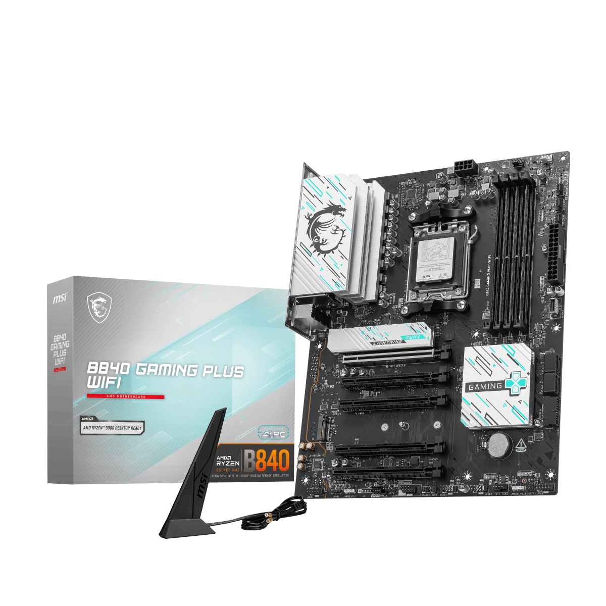 Placa base de MSI B840 Gaming Plus WIFI para procesadores AMD