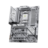 Placa base MSI MAG B850 GAMING PLUS MAX WIFI para gaming, con puertos y componentes visibles en la imagen.