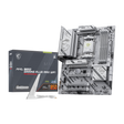 Placa base MSI MAG B850 GAMING PLUS MAX WIFI para gaming, con ranuras de memoria, conectores y componentes visibles.