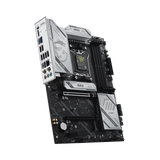 Placa base MSI MAG X870E GAMING MAX WIFI para gaming, con puertos y componentes visibles en la imagen.