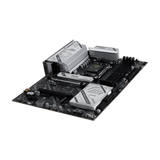 Placa base MSI MAG X870E GAMING MAX WIFI para gaming, con ranuras PCIe, slots RAM y conectores para componentes.
