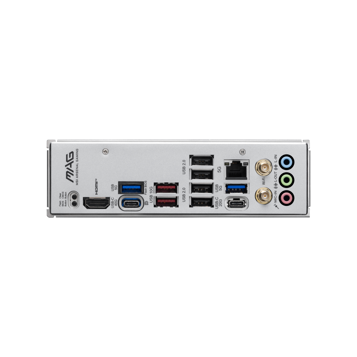 Placa base MSI MAG X870E GAMING MAX WIFI para gaming, con conectores y ranuras de expansión visibles.