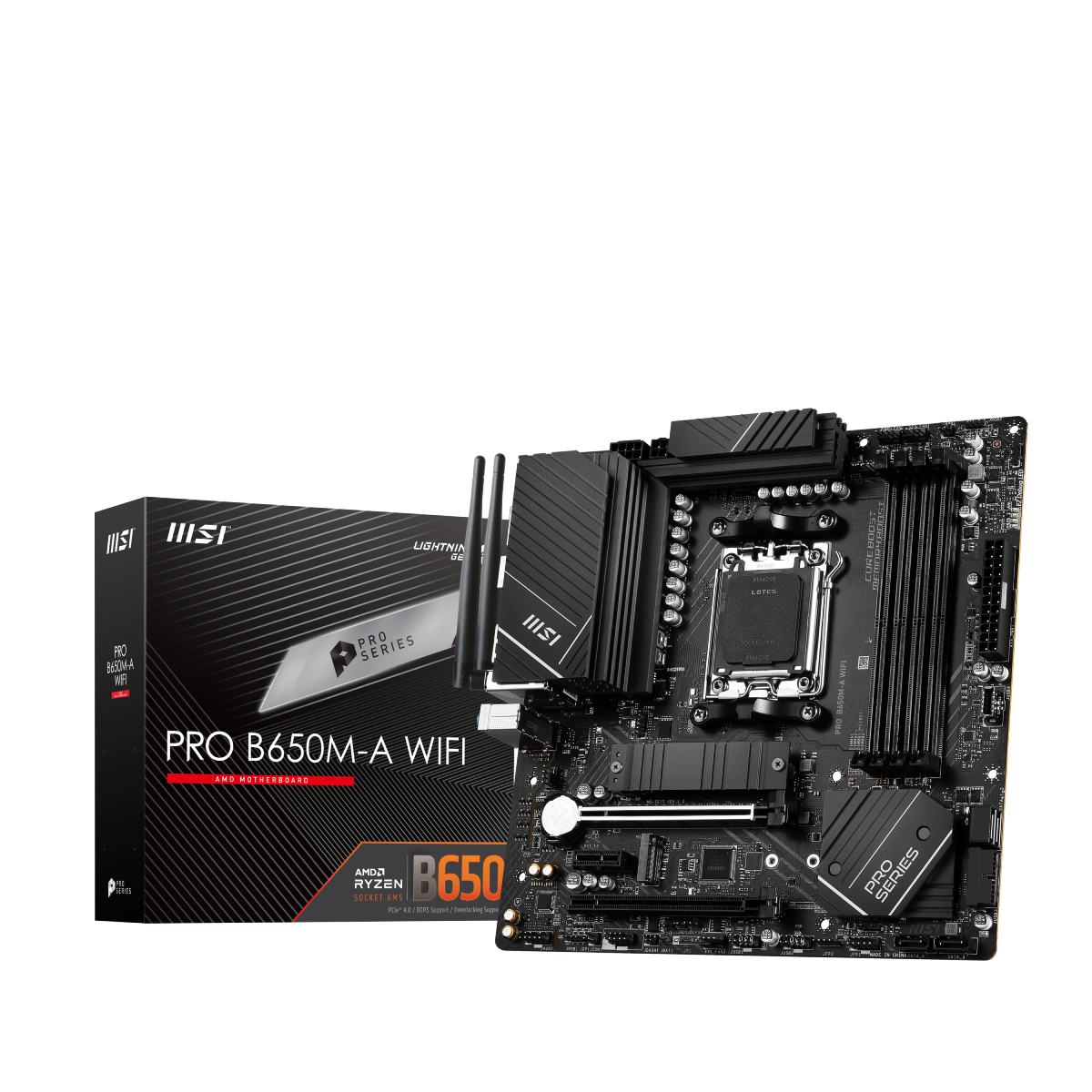 マザーボード MSI PRO B650M-A WIFI AMD Ryzen 7000 AM5 MSI PRO B650M-A WIFI | Placa Base