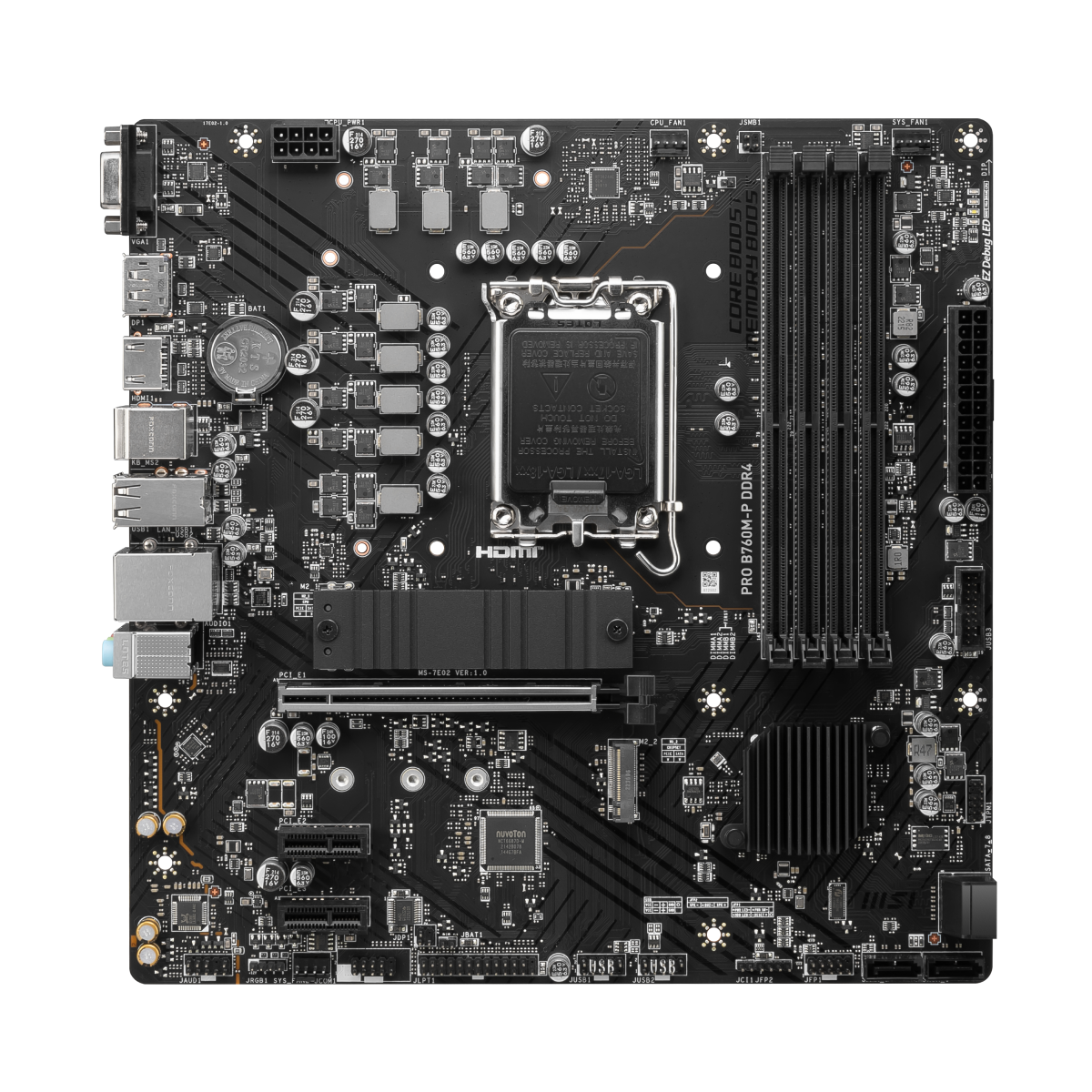 placa base msi pro b760m-p ddr4