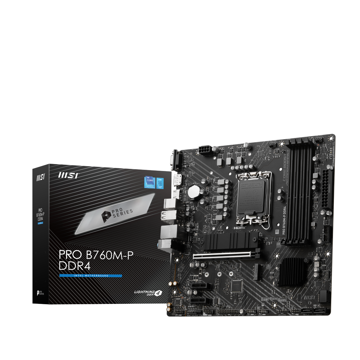 placa base msi pro b760m-p ddr4