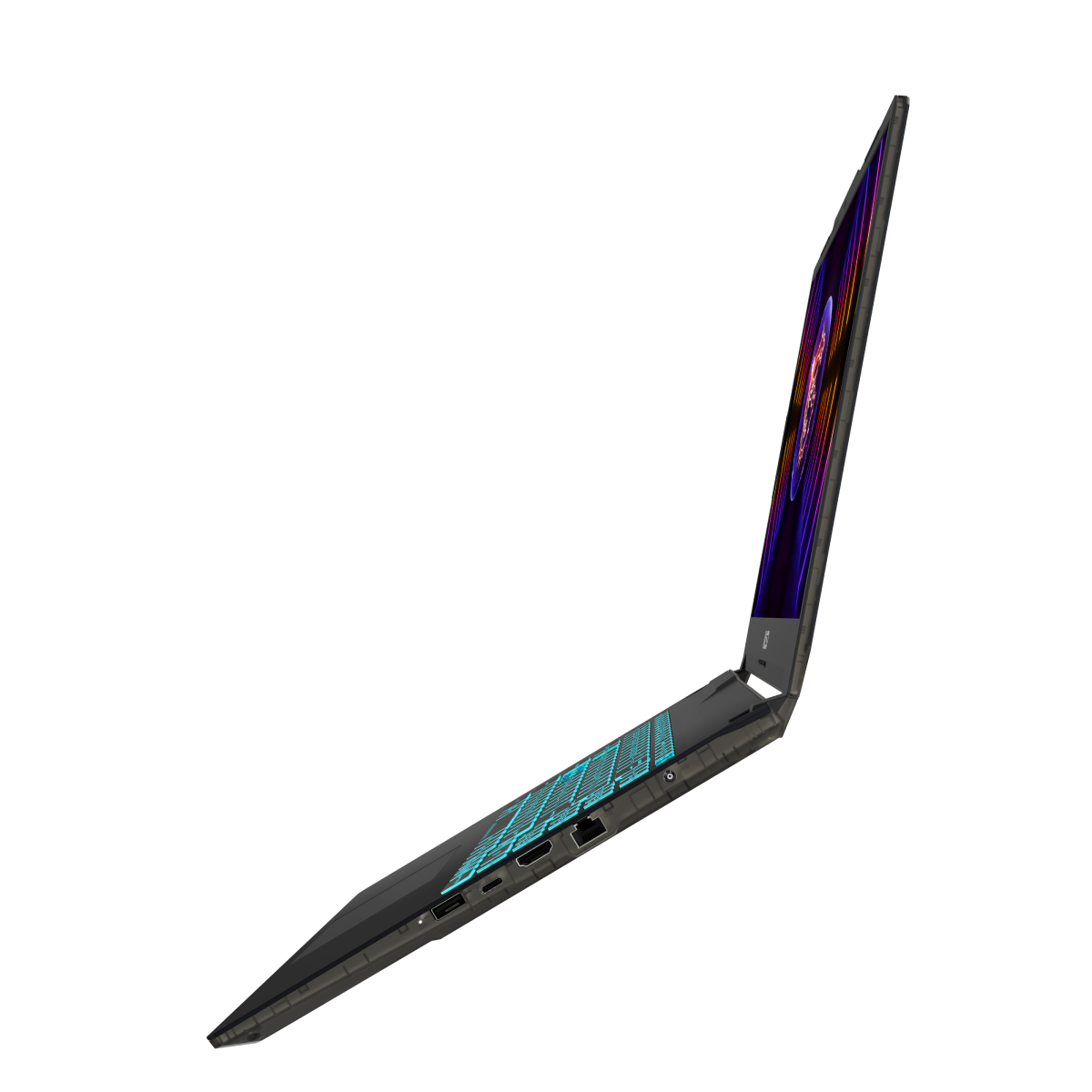 Portátil gaming MSI Cyborg 15 A13VE-472XES con pantalla y teclado iluminado, diseñado para juegos de alto rendimiento.