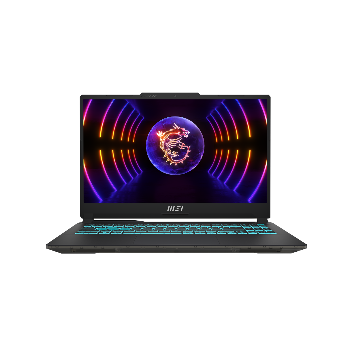 Portátil gaming MSI Cyborg 15 A13VE-472XES con pantalla y teclado iluminado, diseñado para juegos de alto rendimiento.