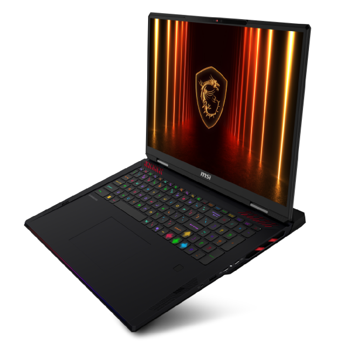 Portátil gaming MSI Raider A18 HX A9WIG-040ES con pantalla y teclado visible, diseñado para juegos y rendimiento.