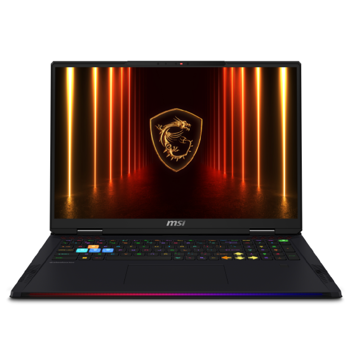 Portátil gaming MSI Raider A18 HX con pantalla grande, teclado retroiluminado y diseño moderno.