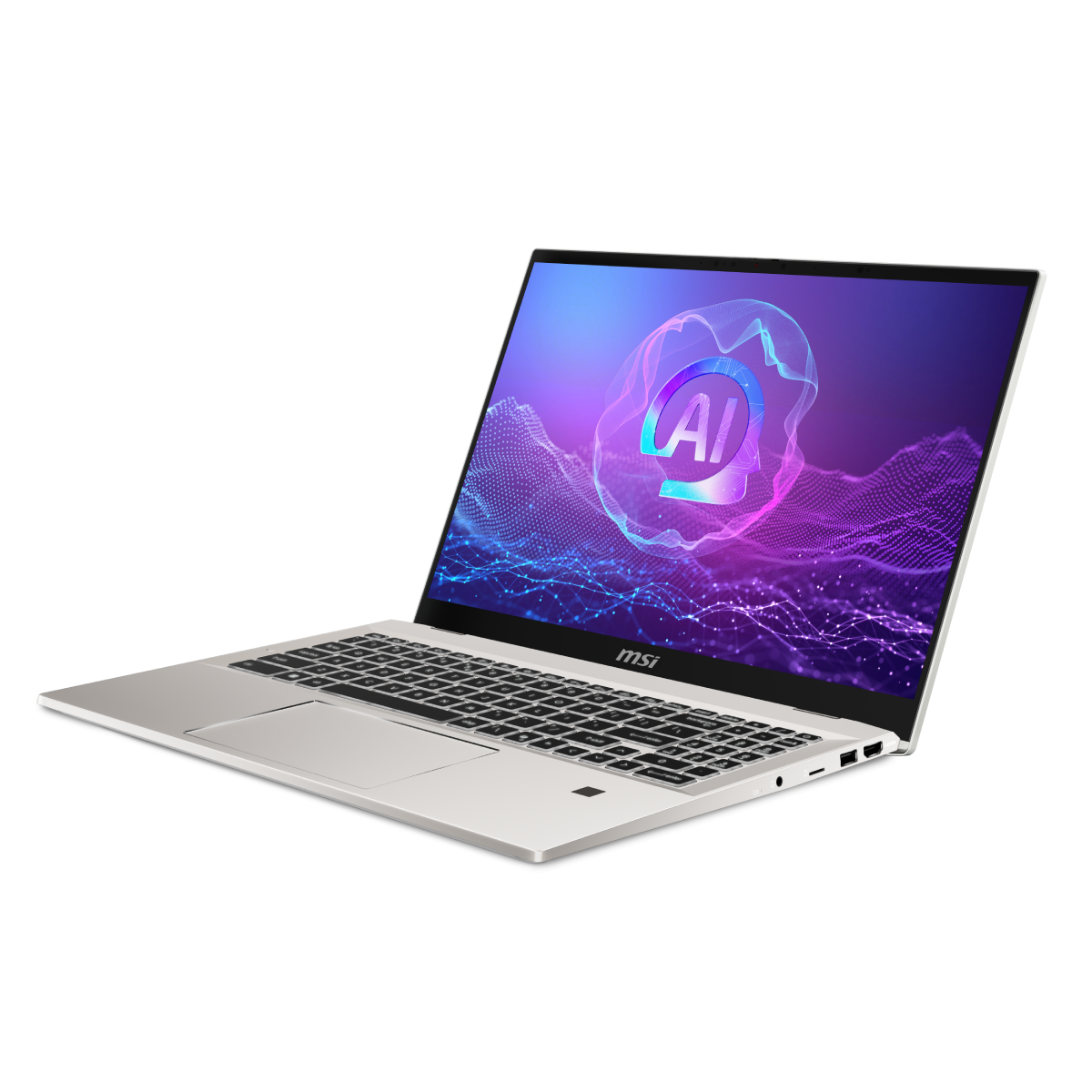 Portátil MSI Prestige A16 AI+ A3HMG-086XES con pantalla, teclado y diseño elegante, ideal para trabajo y gaming.