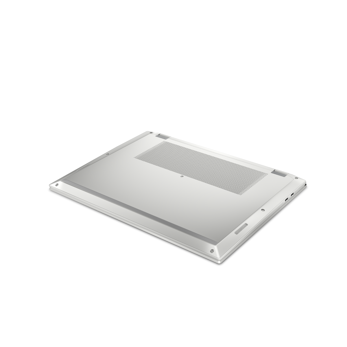 Portátil MSI Prestige A16 AI+ A3HMG-086XES en color gris, abierto mostrando teclado y pantalla.