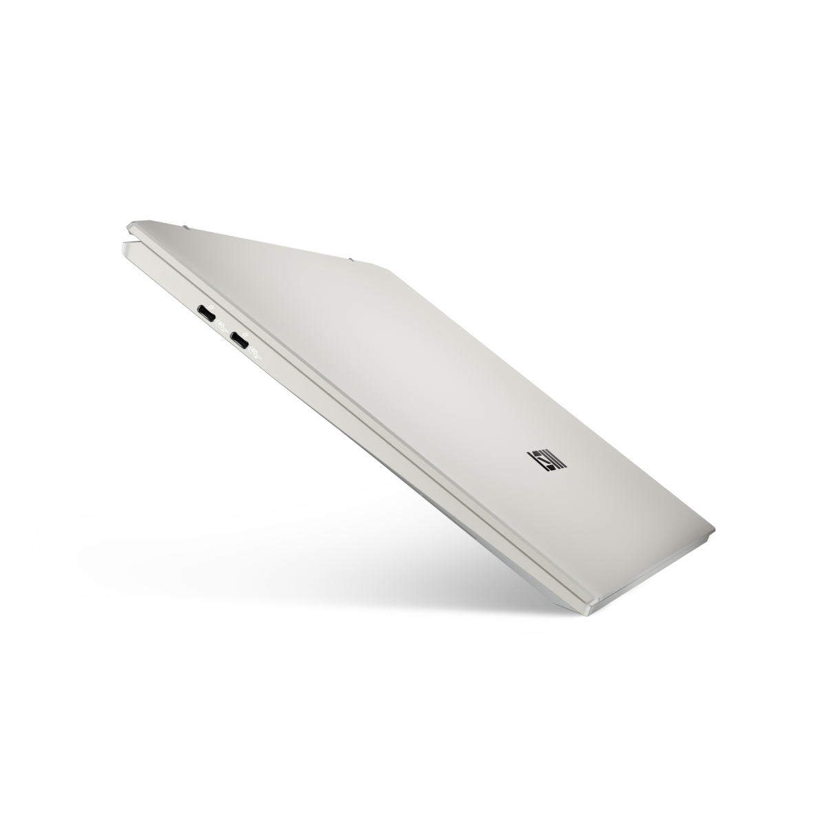 Portátil MSI Prestige A16 AI+ en color gris con pantalla y teclado visibles, diseñado para rendimiento y productividad.