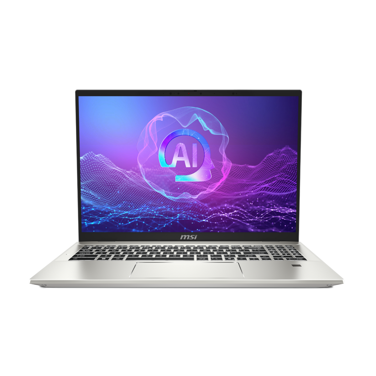Portátil MSI Prestige A16 AI+ A3HMG-086XES con pantalla y teclado visibles, diseñado para tareas profesionales y multimedia.