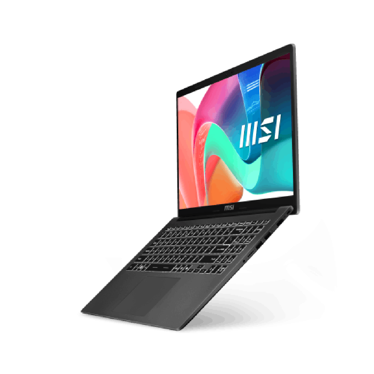 Portátil MSI Modern 15 F1MG-204ES para uso profesional, con pantalla y teclado visible en imagen.