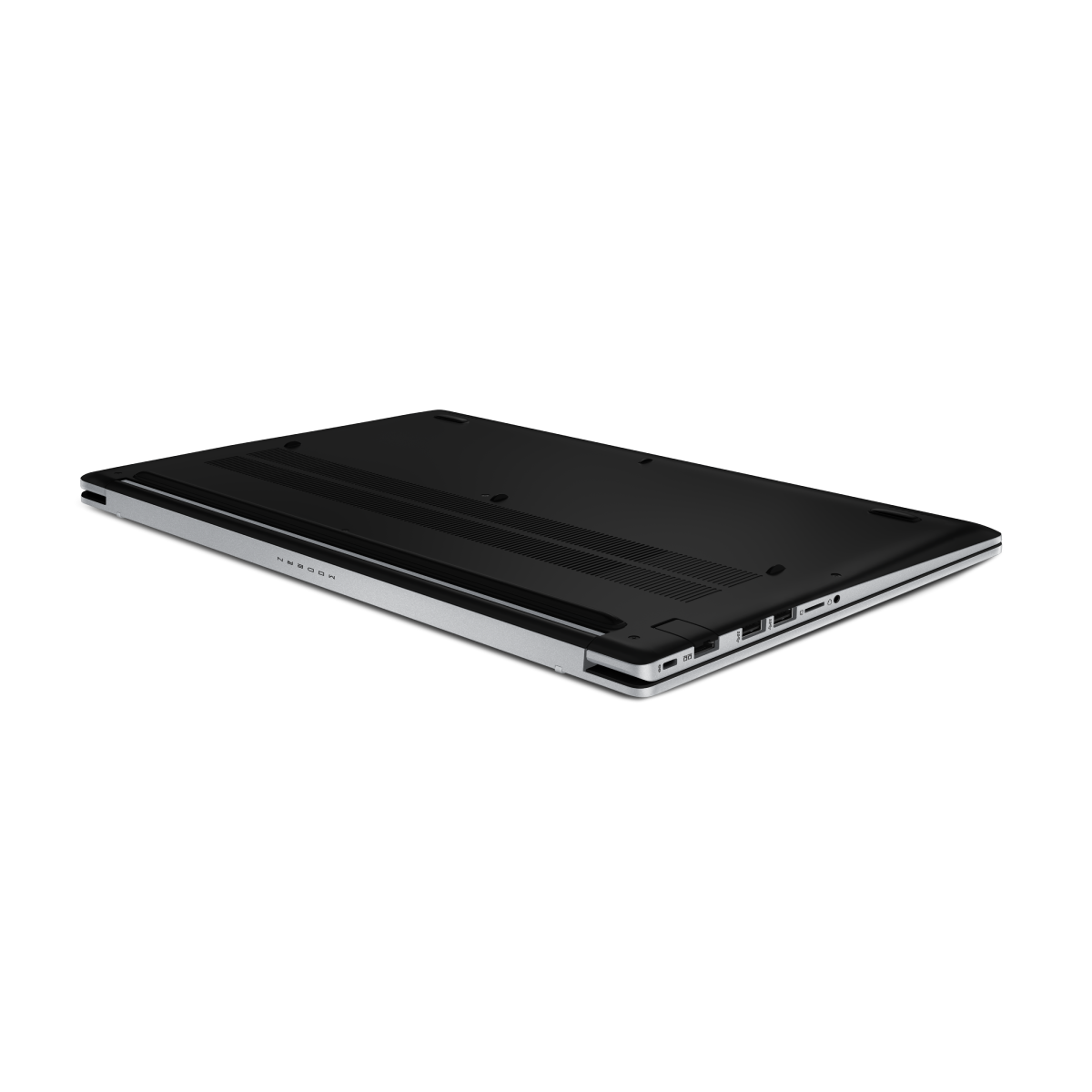 MSI Modern 15 F1MG-499ES professional laptop showing a sleek silver design and open screen with keyboard and touchpad.