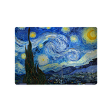 MSI Prestige 14 Flip AI+ portable touchscreen laptop with The Starry Night design, featuring a sleek silver finish and slim profile.