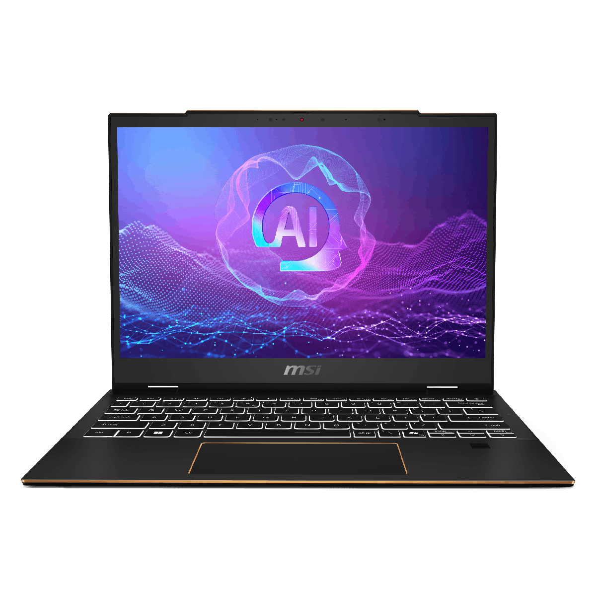 Portátil MSI Summit 13 AI Evo A2HMTG-080ES con pantalla táctil, diseño profesional y portátil para uso empresarial.
