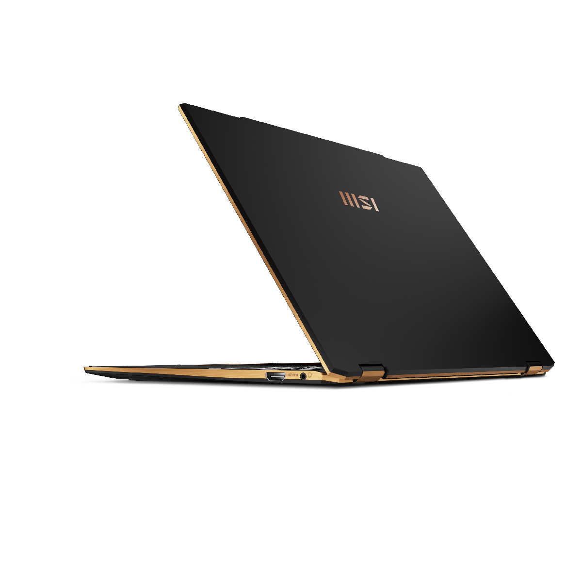 Portátil MSI Summit 13 AI Evo A2HMTG-080ES, portátil táctil profesional en color gris, con pantalla y teclado visible.