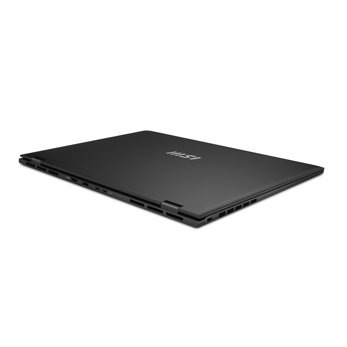 Portátil MSI Prestige 16 AI Evo B2HMG-083ES para uso profesional, pantalla grande y diseño elegante, vista frontal del equipo.