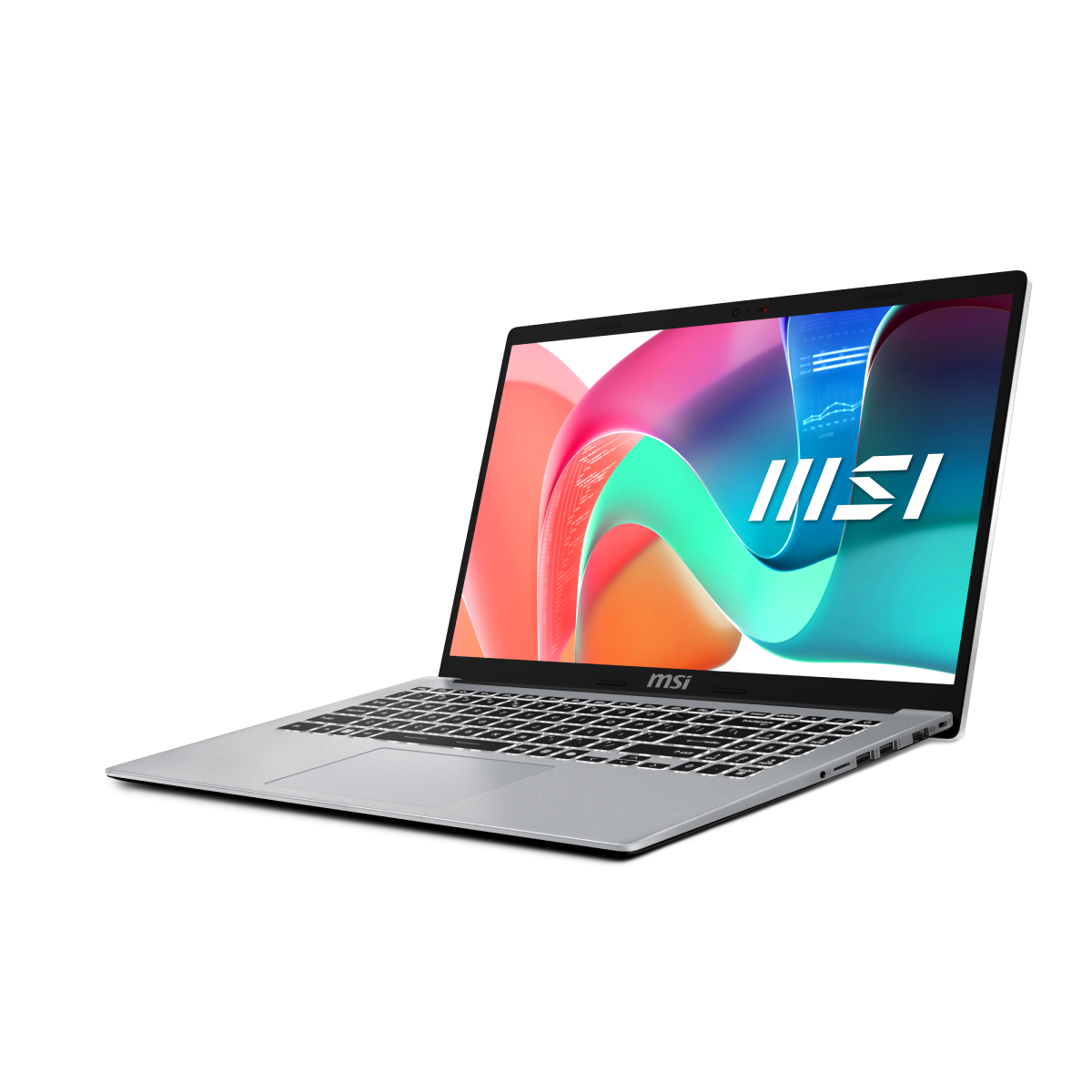 MSI Modern 15 F1MG-255XES portable laptop with sleek design, keyboard, and screen for professional use