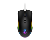 Ratón gaming MSI Forge GM300 con diseño ergonómico y botones programables para juegos, en color negro.