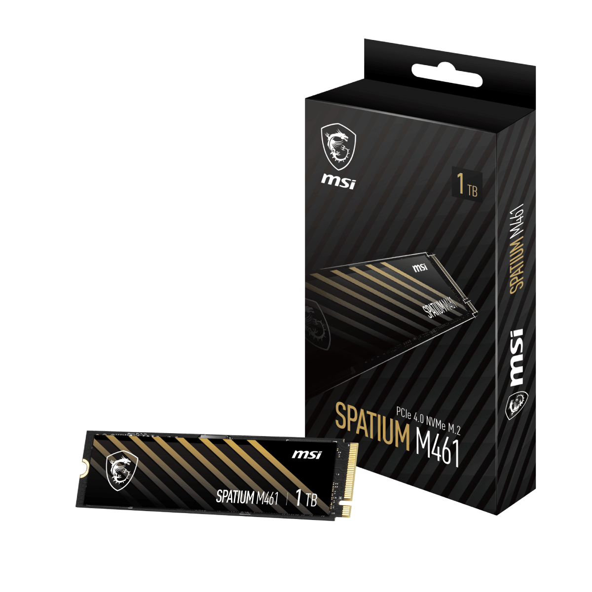 SSD de MSI SPATIUM M461 PCIe 4.0 NVMe M.2 de 1TB