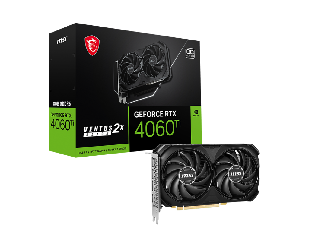 tarjeta grafica msi geforce rtx 4060 ti ventus 2x black 8g oc