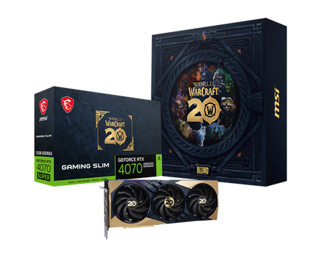 tarjeta grafica msi geforce rtx 4070 super 12g gaming slim world of warcraft edition