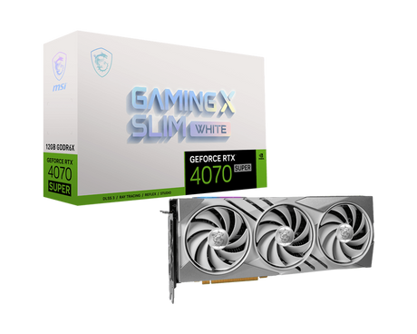 tarjeta grafica msi geforce rtx 4070 super 12g gaming x slim white