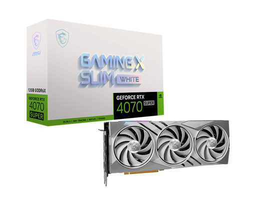 tarjeta grafica msi geforce rtx 4070 super 12g gaming x slim white