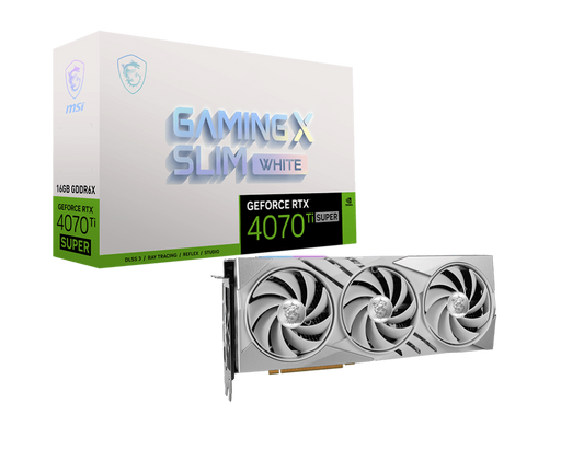 tarjeta grafica msi geforce rtx 4070 ti super 16g gaming x slim white