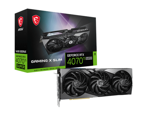 tarjeta grafica msi geforce rtx 4070 ti super 16g gaming x slim