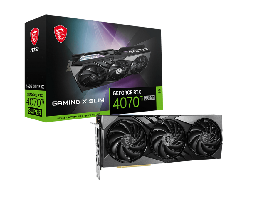 tarjeta grafica msi geforce rtx 4070 ti super 16g gaming x slim