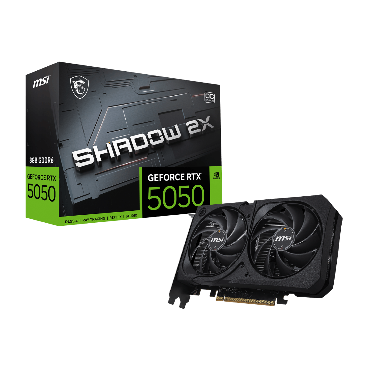 Tarjeta Grafica de MSI NVIDIA GeForce RTX 5050 SHADOW 2X OC