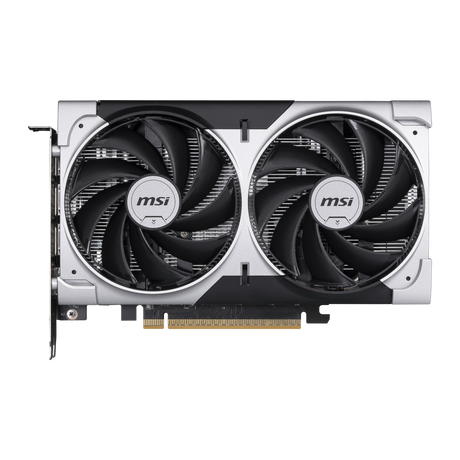 Tarjeta gráfica MSI GeForce RTX 5050 8G VENTUS 2X OC, tarjeta VGA con disipador doble y diseño compacto.