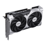 Tarjeta gráfica MSI GeForce RTX 5050 8G VENTUS 2X OC con disipador doble y ventiladores en la tarjeta VGA para gaming y rendimiento.