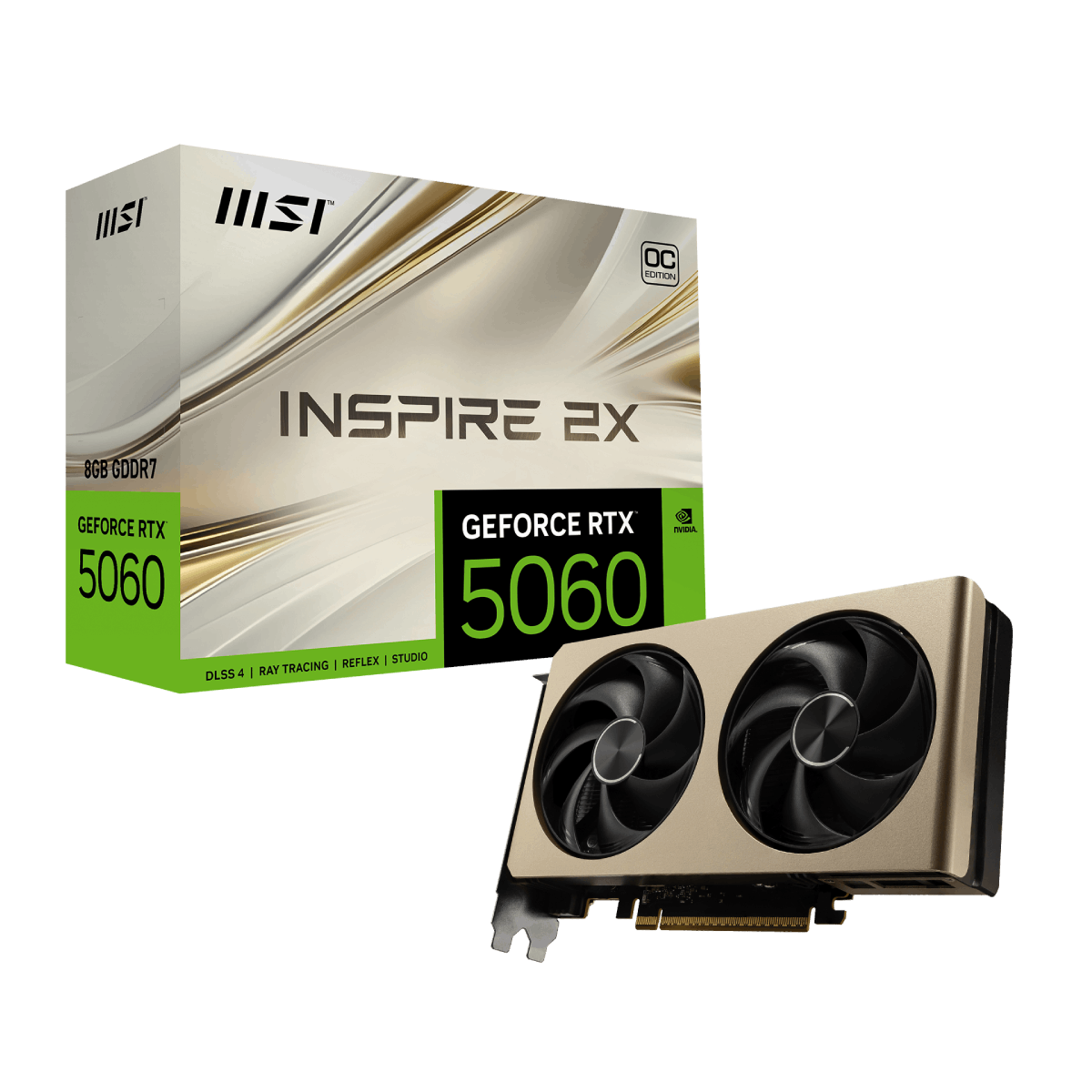 MSI GeForce RTX 5060 8G INSPIRE 2X OC Tarjeta Gráfica – MSI e
