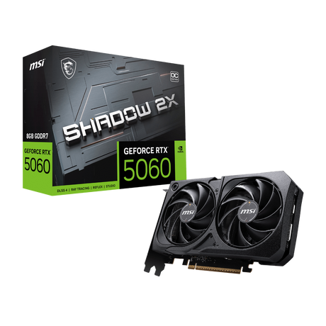 Tarjeta grafica de MSI NVIDIA GeForce RTX 5060 8G Shadow 2X OC