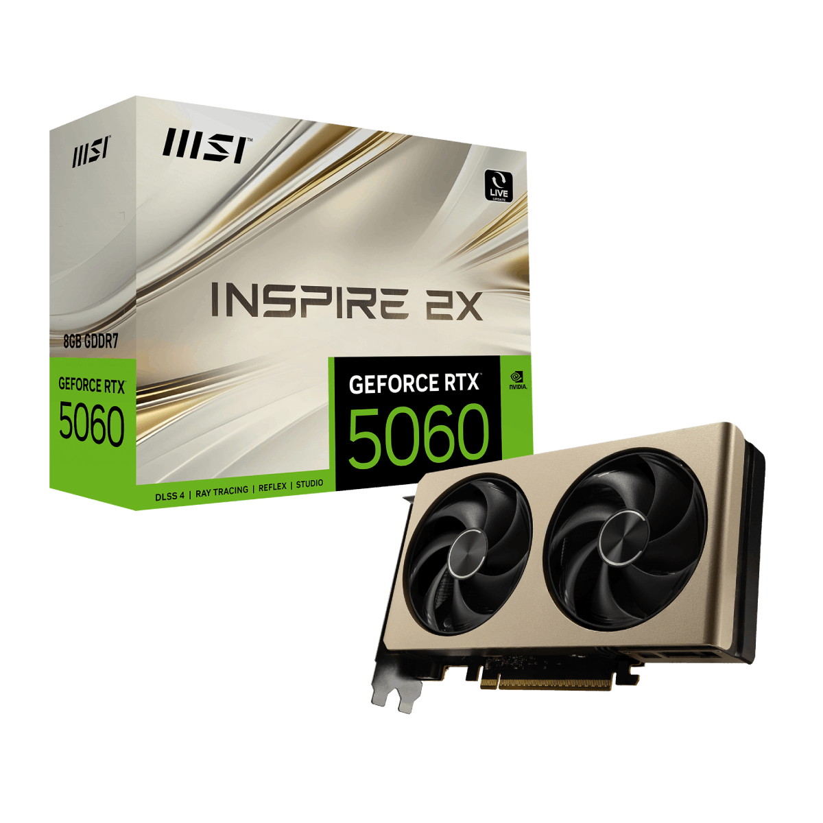 Tarjeta grafica MSI NVIDIA GeForce RTX 5060 INSPIRE 2X