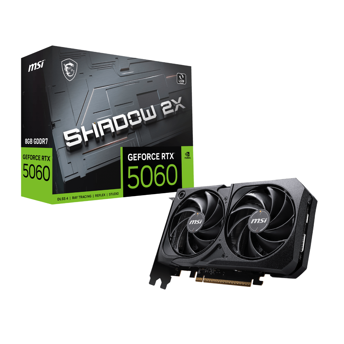 Tarjeta grafica de MSI NVIDIA GeForce RTX 5060 SHADOW 2X