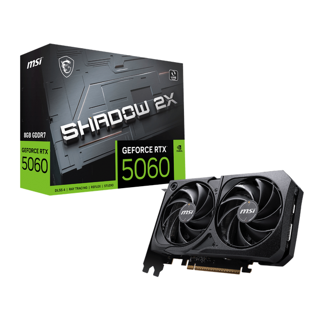 Tarjeta grafica de MSI NVIDIA GeForce RTX 5060 SHADOW 2X