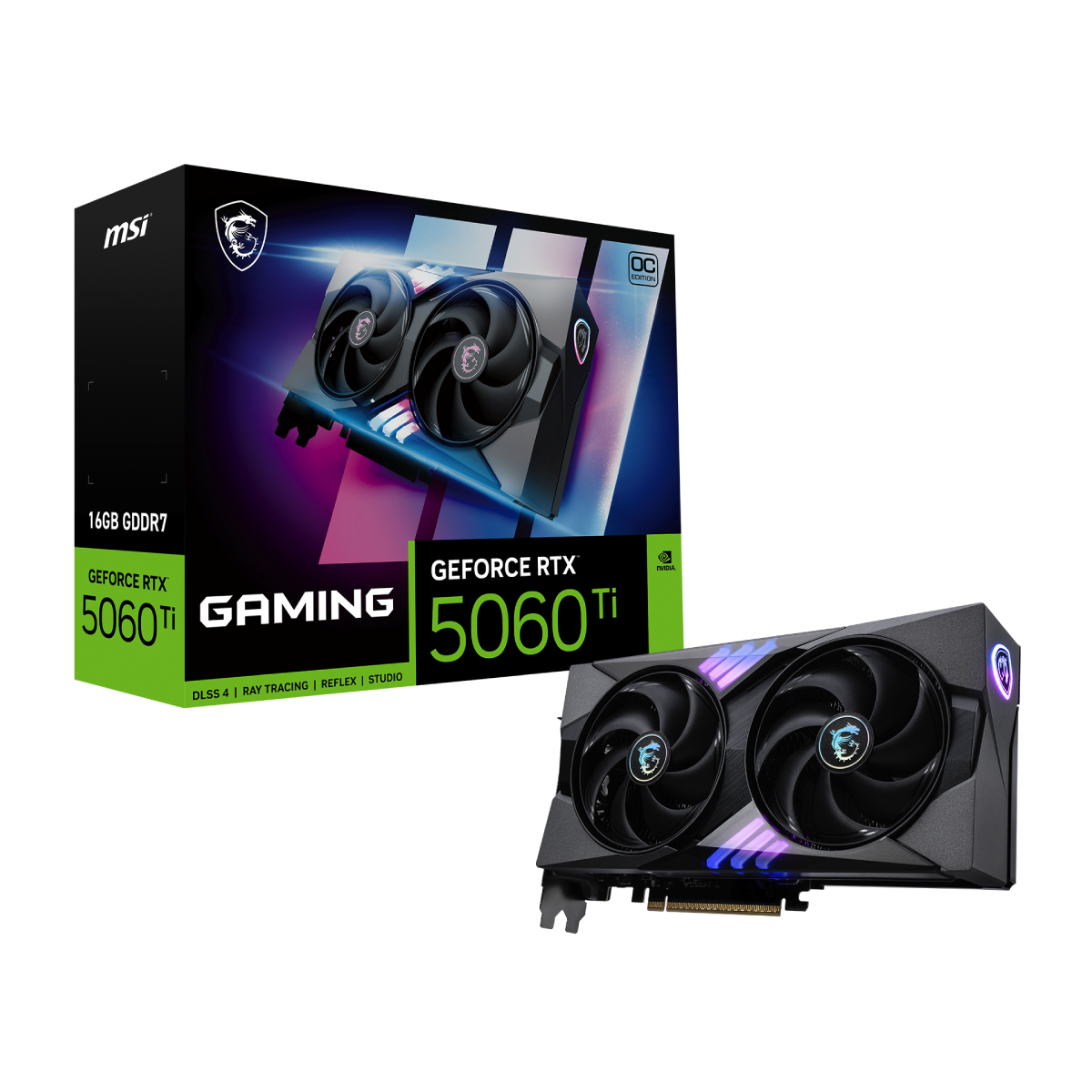 MSI GeForce RTX 5060 Ti 16G GAMING OC | Tarjeta Gráfica – MSI e