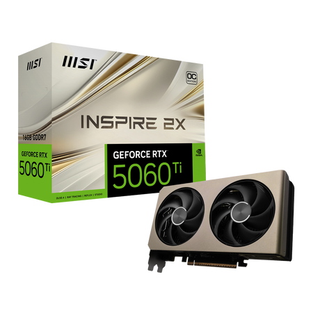 Tarjeta grafica MSI NVIDIA GeForce RTX 5060 Ti 16G Inspire 2X OC